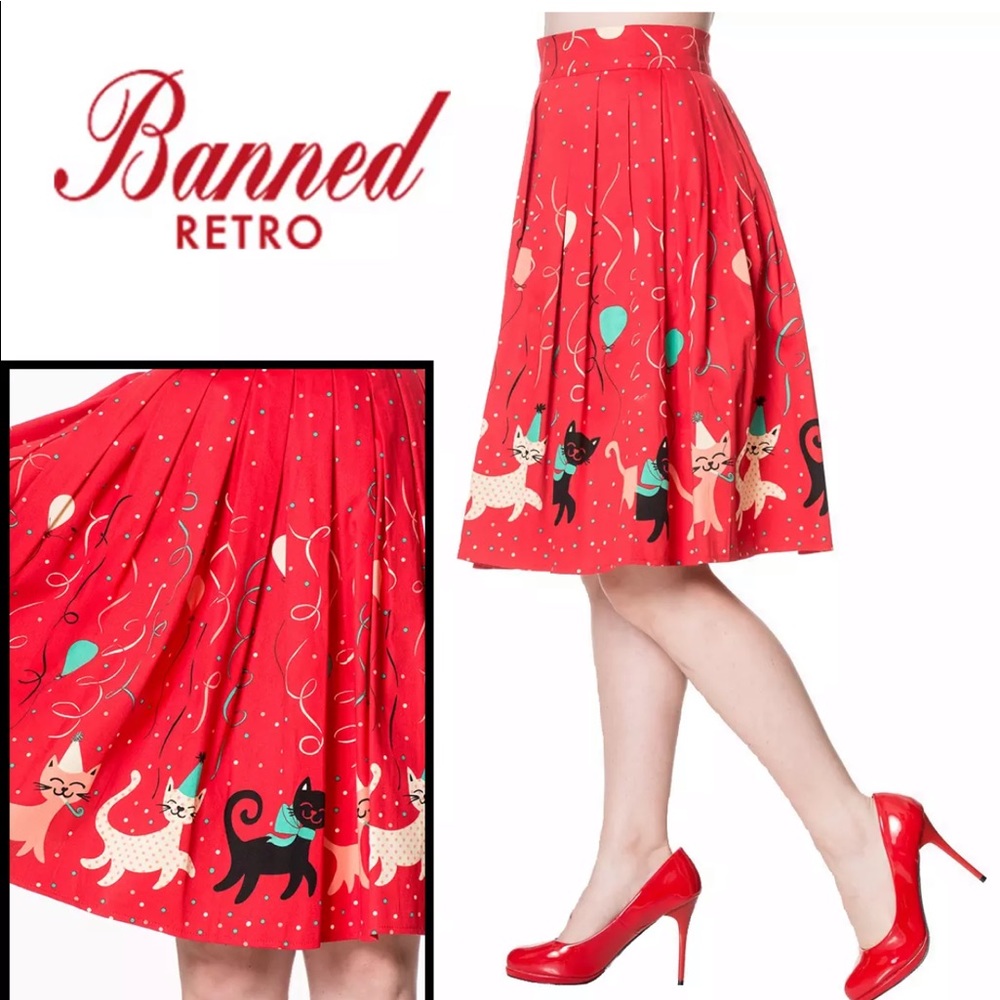 Pinup Style 1950’s Kitten Party Skirt